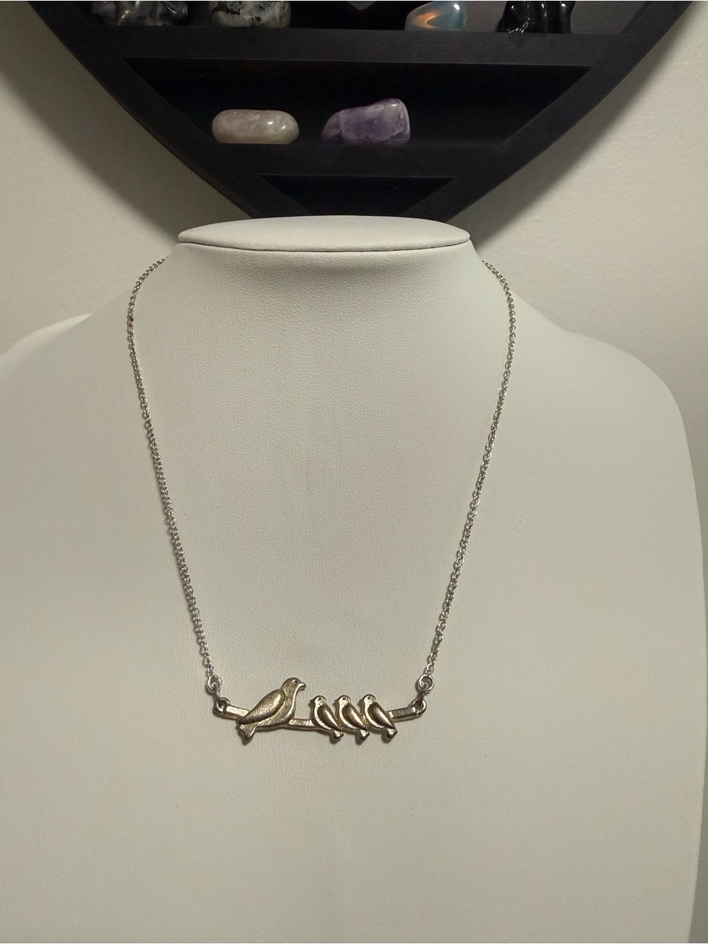 Silver Plated Foxy Originals Mama Bird Necklace
